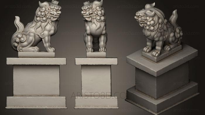 Figurines lions tigers sphinxes (STKL_0265) 3D model for CNC machine